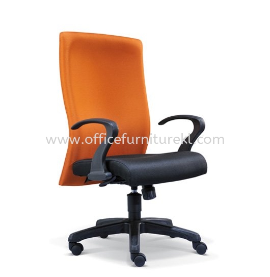 DERIT STANDARD MEDIUM BACK FABRIC CHAIR WITH POLYPROPYLENE BASE