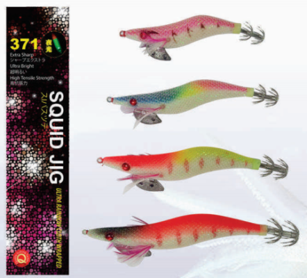 371 SHOGUN RAINBOW CLOTH W/LUM.SQUID JIG