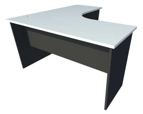 Writing Table L-Shape (Grey + Graphite)