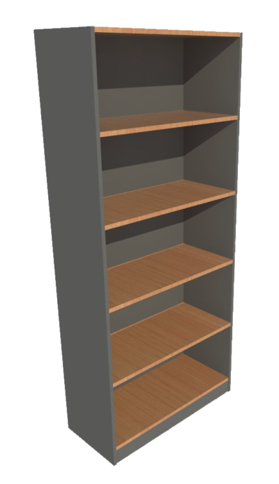 Full Height Open Shelve (Beech + Graphite)