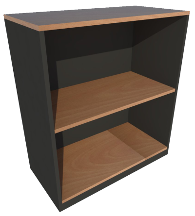 Low Cabinet Open Shelve (Beech + Graphite)