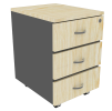 Mobile Pedestal 3D (Maple + Graphite) Mobile Pedestal Cabinets Loose Furniture