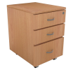 Mobile Pedestal 2D1F (Full Beech) Mobile Pedestal Cabinets Loose Furniture