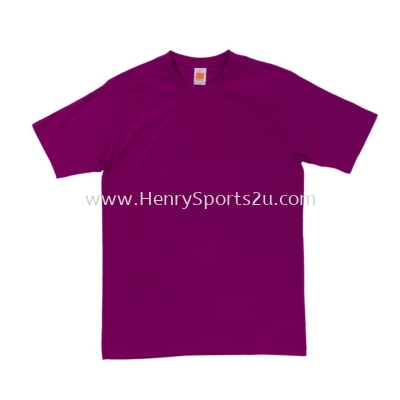 CT6030 Dark Purple Oren Sport Cotton Round Neck Short Sleeve Plain Tee