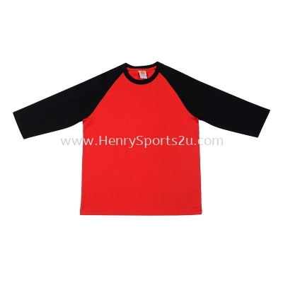CT5605 Red with Black Oren Sport Cotton Round Neck Long Sleeve