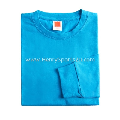 CT5428 Sea Blue Oren Sport Cotton Round Neck Long Sleeve