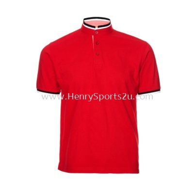 HC2305 Red Oren Sport Honeycomb Short Sleeve Polo Tee