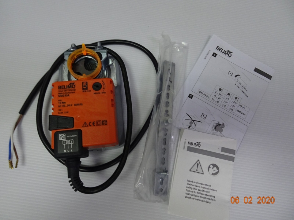 BELIMO NM230A OPEN-CLOSE NON-SPRING-RETURN DAMPER ACTUATOR 10NM, 100-240VAC, 50/60HZ (REPLACED:NMU23