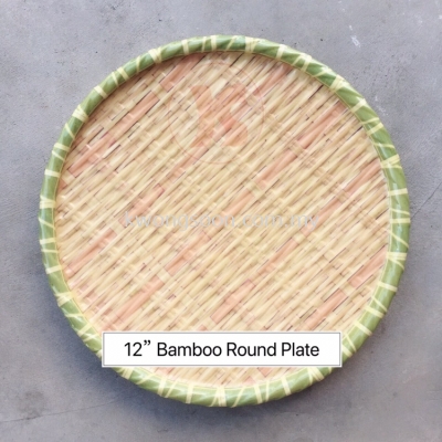 12 Bamboo Round Plate Melamine