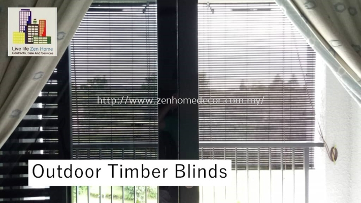 Outdoor Wooden Blinds