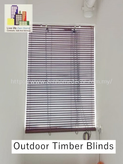 Outdoor Wooden Blinds