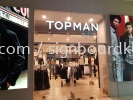 topman 3D LED channel box up lettering signage at pavilion mall Kuala Lumpur 3D LED FRONTLIT BOX UP SIGNBOARD