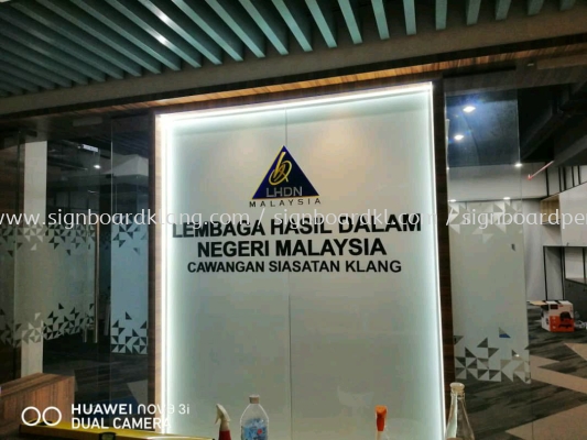 Lhdn 3D Acryic cut out box up lettering 3D signage at shah alam