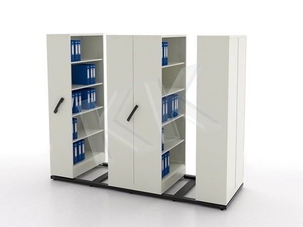 Steel 4 Bay Mobile Filing Compactor Steel Compactors Steel Storage ...