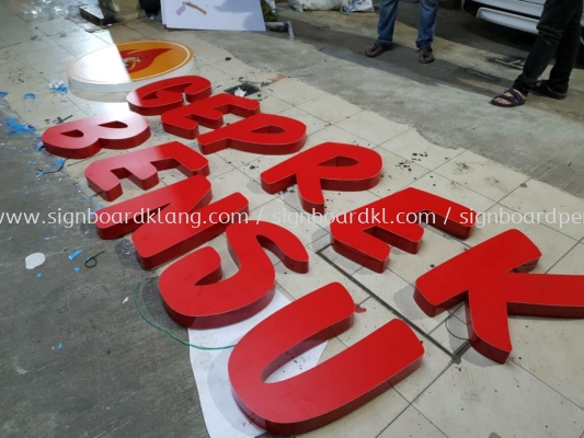 3D aluminum box up channel led lettering supply in klang