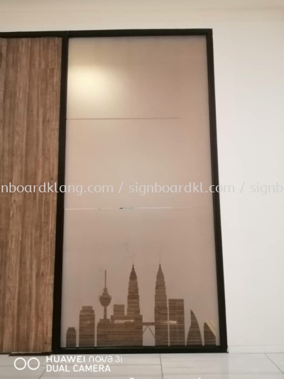 Frosted glass door sticker at bangsa Kuala Lumpur