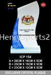 ICP 154 EXCLUSIVE CRYSTAL PLAQUE Crystal Plaque Souvenir Stand / Plaque Award Trophy, Medal & Plaque