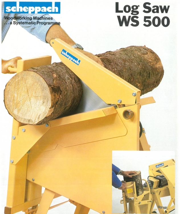 SCHEPPACH LOG SAW, MODEL: WS 500 (GERMANY)