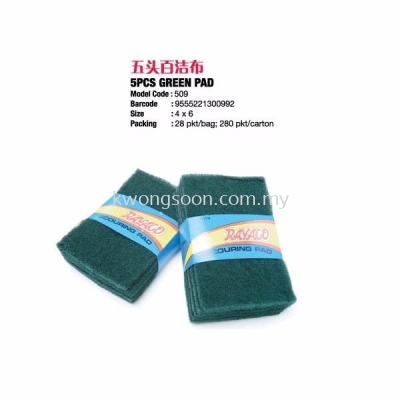Scouring Pad With Sponge Green Pad Colour Pad