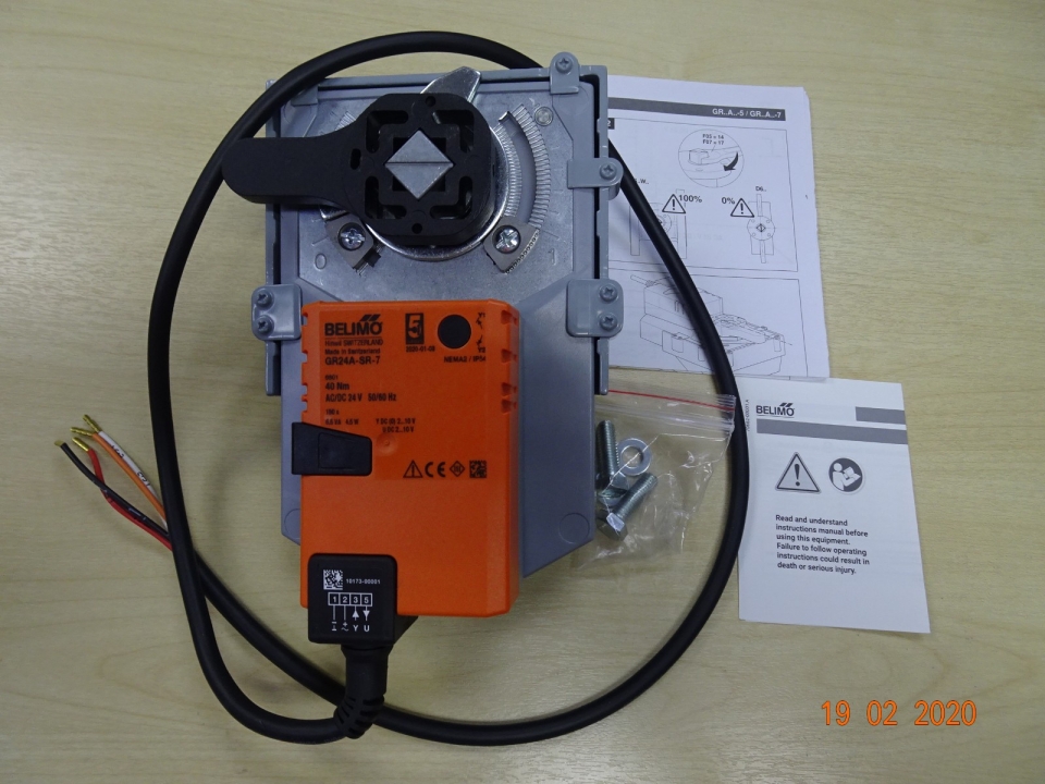 BELIMO GR24A-SR-7 (40NM, AC/DC 24V 50/60HZ) MODULATING ROTARY ACTUATOR FOR BUTTERFLY VALVE