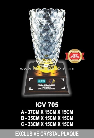 ICV 705 EXCLUSIVE CRYSTAL PLAQUE