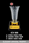 ICV 608 ELEGENT CRYSTAL PLAQUE Crystal Trophy Vase Award Trophy, Medal & Plaque