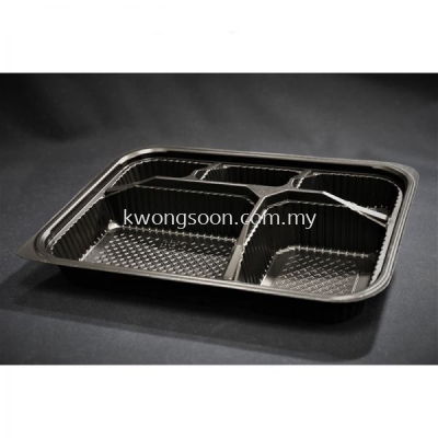 Plastic Bento Box Take Away 3 / 4 / 5 Compartment Wholesale