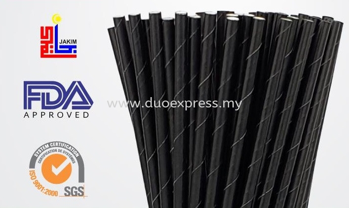 Black kraft-paper-straw