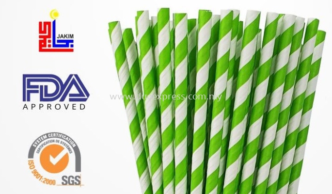 green-color-paper-straw