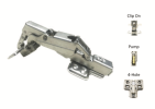 9MM 180^ AIR PRESSURE CONCEAL HINGE-4 HOLE CLIP ON Concealed Hinge