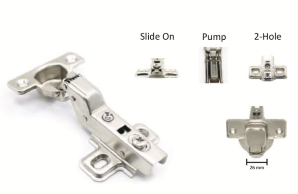 17MM DIA 26MM AIR PRESSURE MINI CONCEAL HINGE-2 HOLE