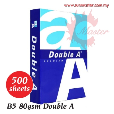 B5 80gsm Double A (500s)
