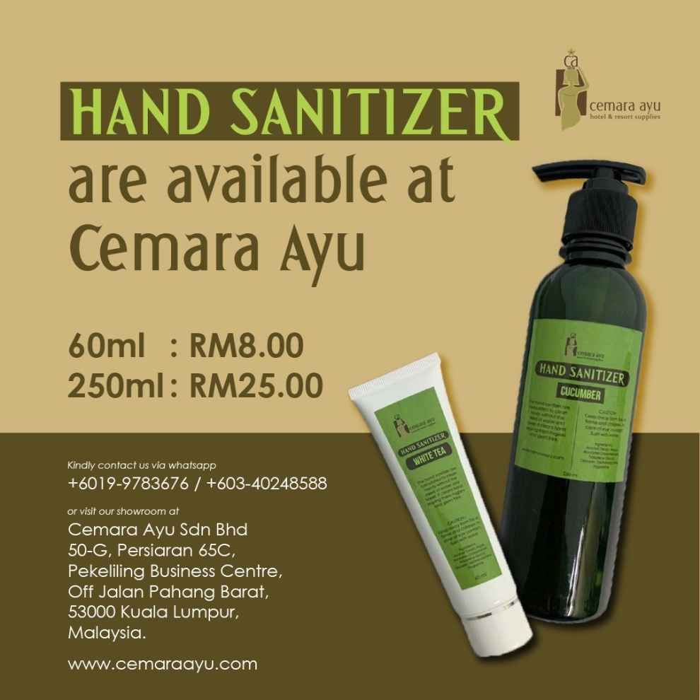 Hand Sanitizer are available at Cemara Ayu