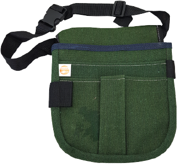 'Shark' Premium Green Canvas Nail & Tool Bag with Clip/ Buckle - 00126H