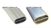 ALUMINIUM OVAL PIPE WITH SUPPORT Pipe & Bracket