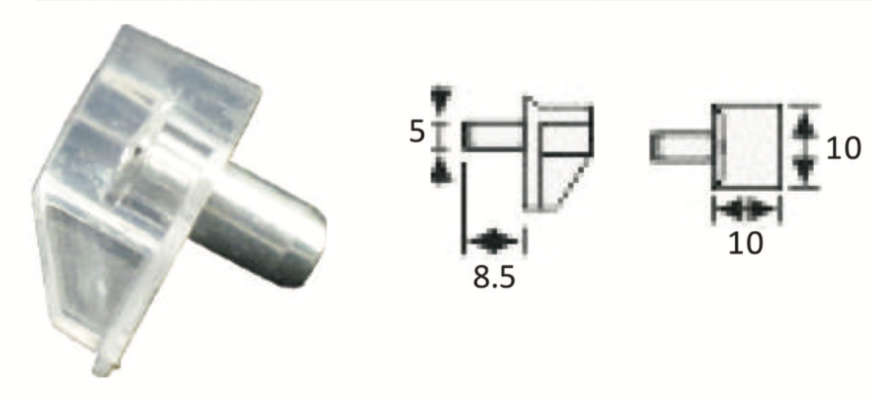 PVC IRON STUD (CLEAR)