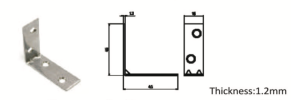 STAINLESS STEEL L BRACKET 16 X 45MM Interior Fitting & Bracket