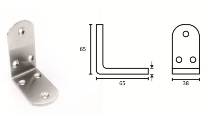 STAINLESS STEEL ROUND BRACKET (MEDIUM)