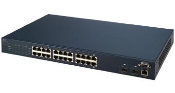 24 Ports + 2 Fiber Ports Managed Switch