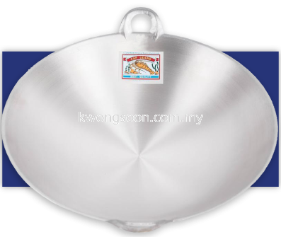 9" Eco Friendly Non-Coating Alloy Aluminium Wok Made in Malaysia Cap Udang Chop Prawn