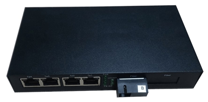 1 x Fiber Port + 2 & 4 x 10/100/1000 UTP port fiber optic media converter