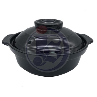 7'', 8'', 9'', 10'', 11'' Black Deep Claypot w/Cover