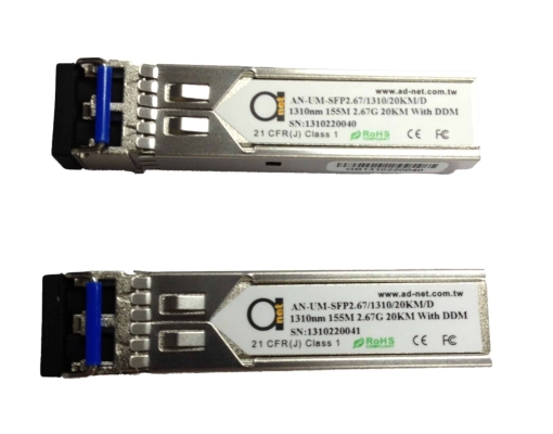 SFP modules, SM, 10-20km, 155M, LC connector