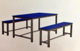 6 Seater Canteen Table & Bench Food Court Set Food Court Furniture / Canteen Furniture