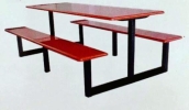 6 Seater Table & Bench Food Court Set Food Court Furniture / Canteen Furniture