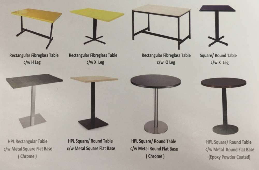Table Leg Design Table & Seat Colour Chart Food Court Furniture / Canteen  Furniture Selangor, Kuala Lumpur (KL), Puchong, Malaysia Supplier,  Suppliers, Supply, Supplies | Elmod Online Sdn Bhd