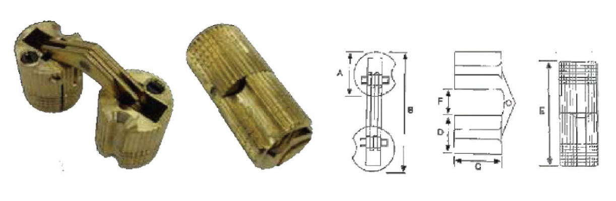 10MM ZYSA HINGE (BRASS)