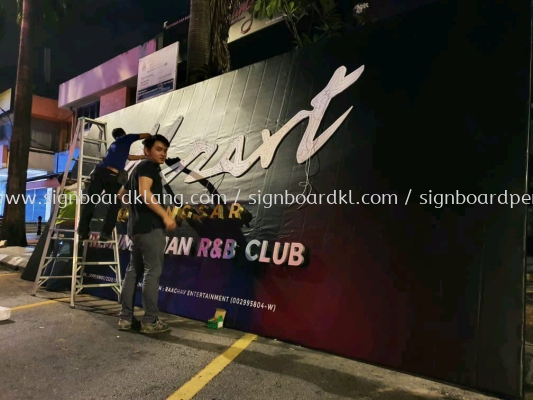 Mozart R&B club 3D LED box up lettering Billboard signboard at bangsar Petaling jaya Kuala Lumpur