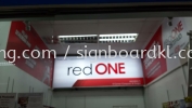 red one light box signboard at batang kali  LIGHT BOX