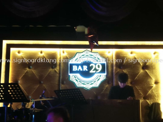 bar 29 3D led conceal box up lettering sigange at Bukit jalil Kuala Lumpur